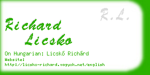 richard licsko business card
